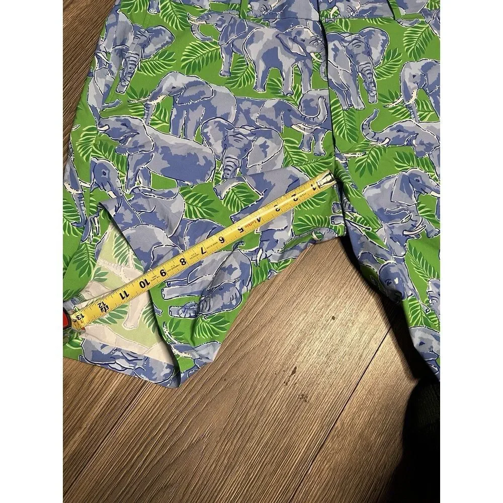 Men's POLO RALPH‎ LAUREN NEW Green/Blue Tropical Elephant Golf Shorts-Size 40